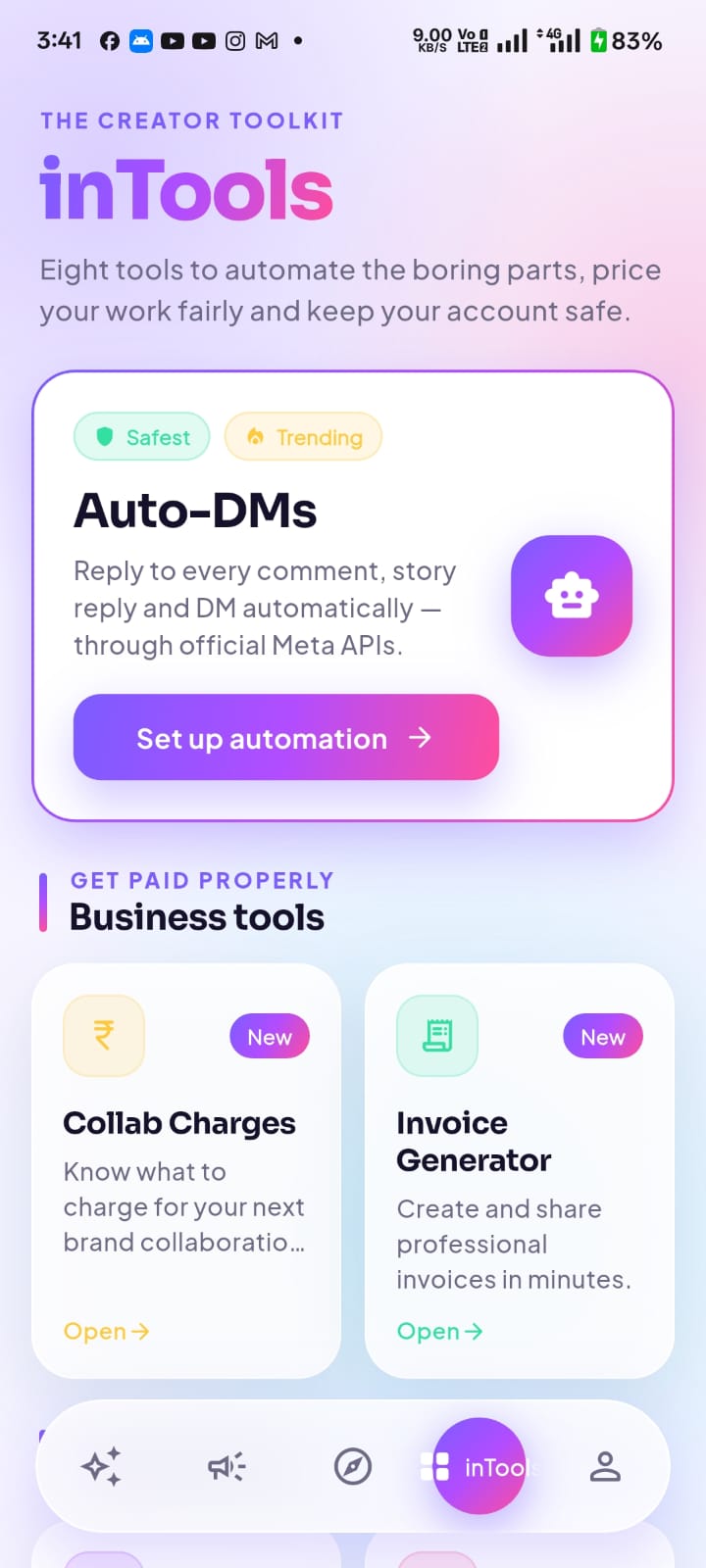 Creator tools in Collab Nova